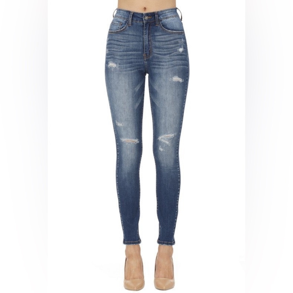 Nature Denim - High Waist Skinny Light Destruction NWT NEVER WORN